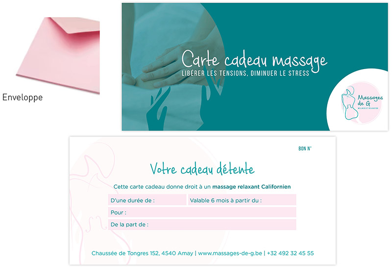 chèque cadeau massages de G
